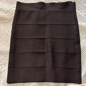 BCBGMAXAZRIA "Simone" Black Bandage Mini Pencil Skirt
